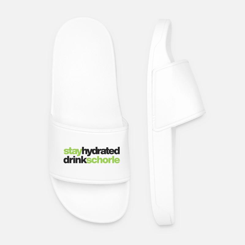 stay hydrated - drink schorle - Männer Badelatschen - Weiß