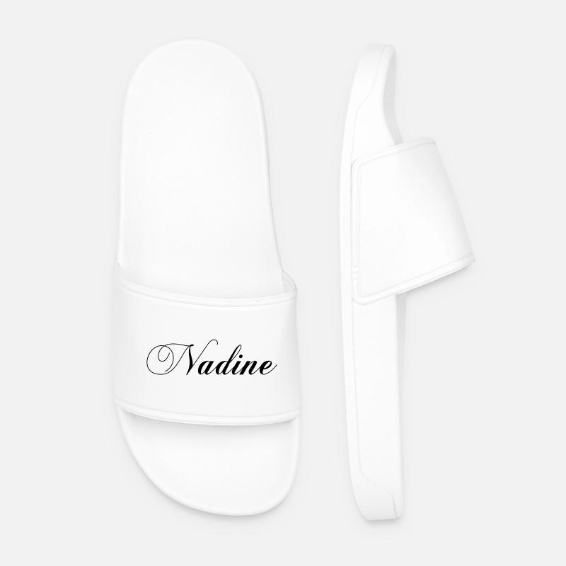 nadine_name - Männer Badelatschen - Weiß