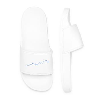 5 Year Apple Stock Chart Minimalist - Men’s Pool Sliders - white - Front
