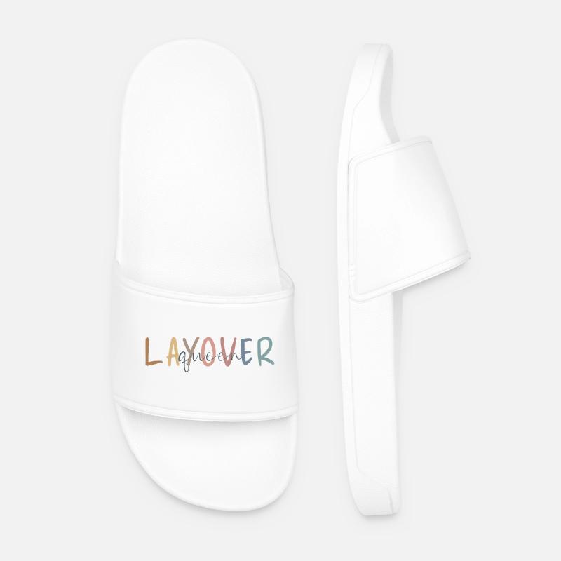 Flight Attendant Geschenk - Flugbegleiter Geschenk - Männer Badelatschen - Weiß