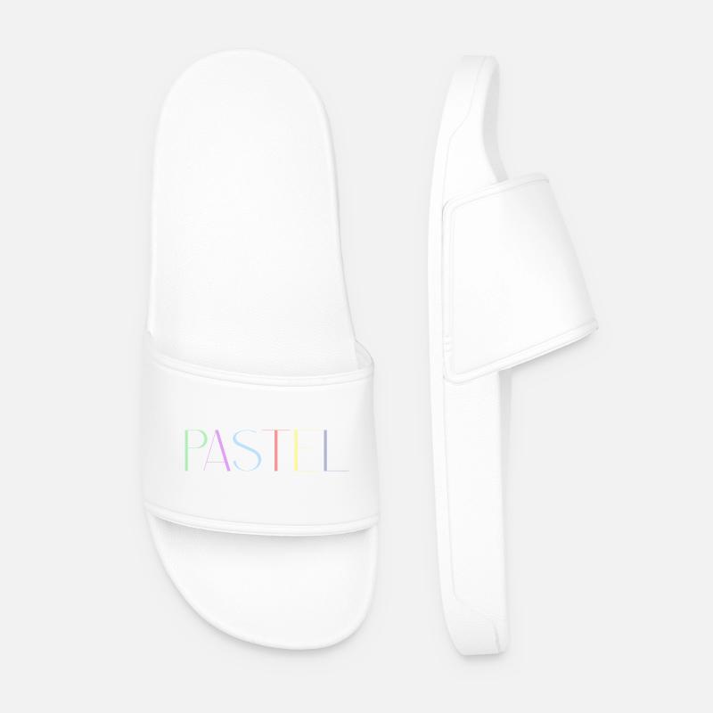 PASTELL Pastellfarben - Männer Badelatschen - Weiß