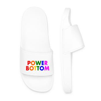 Power bottom - Männer Badelatschen - Weiß - Vorne