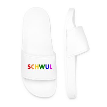 Schwul - Männer Badelatschen - Weiß - Vorne