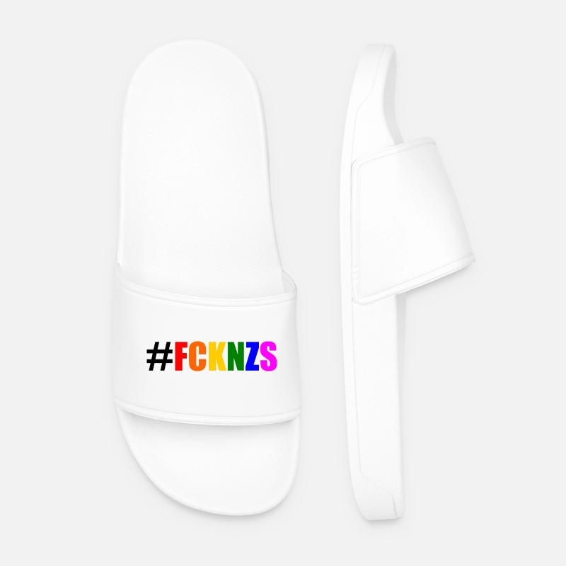 Fck nzs - Männer Badelatschen - Weiß