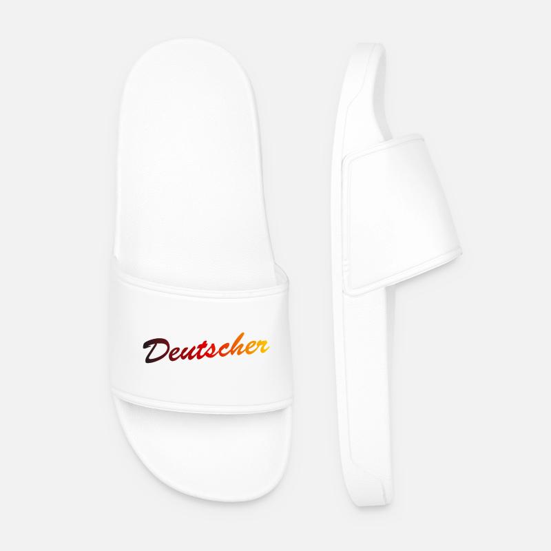 Deutscher - Männer Badelatschen - Weiß