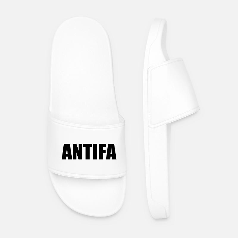 Antifa - Männer Badelatschen - Weiß