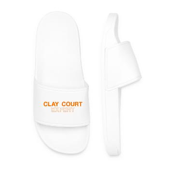 Tennis Shirt Clay Court Expert - Männer Badelatschen - Weiß - Vorne