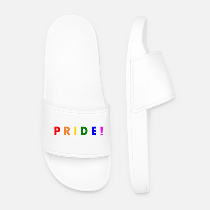 Pride - Men’s Pool Sliders - white