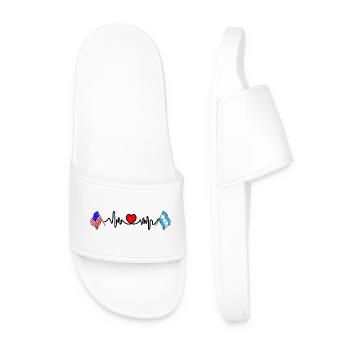Cardio Heart Flag USA, Argentine - Claquettes Homme - blanc - Devant