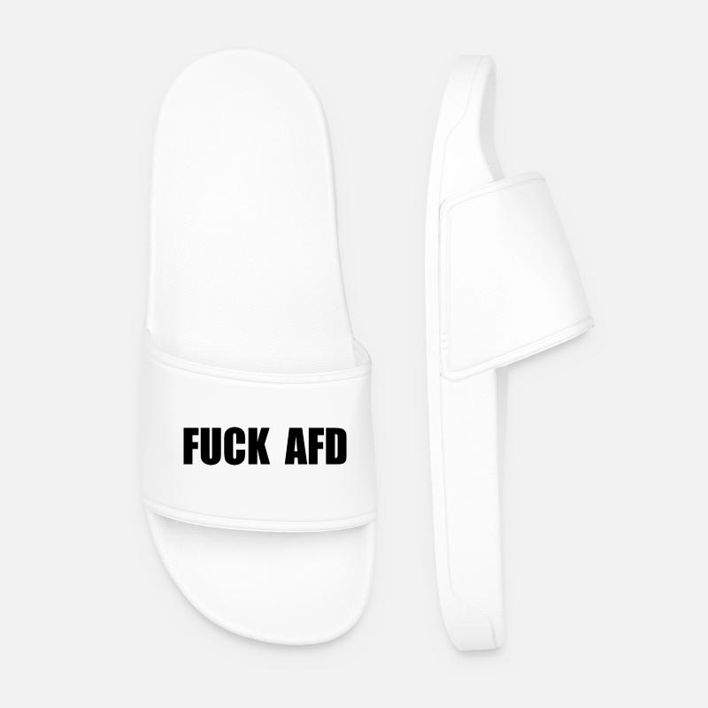 Fuck afd - Männer Badelatschen - Weiß