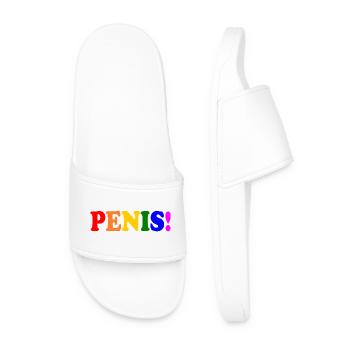 Penis - cock - dick - schwanz - Männer Badelatschen - Weiß - Vorne