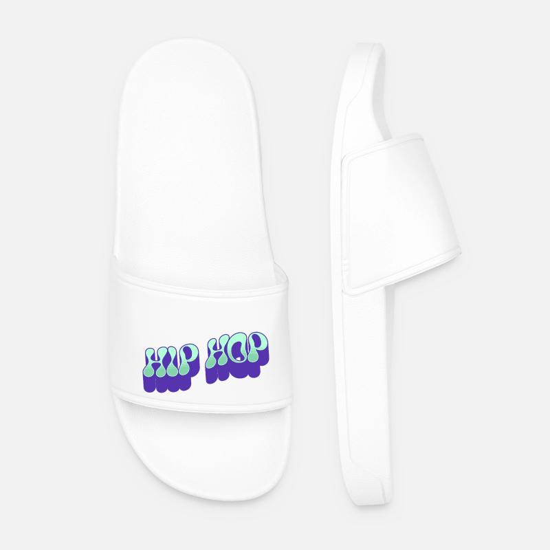 Hip Hop - Männer Badelatschen - Weiß