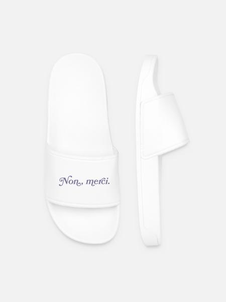 Non, merci – French Minimalism - Men’s Pool Sliders - white