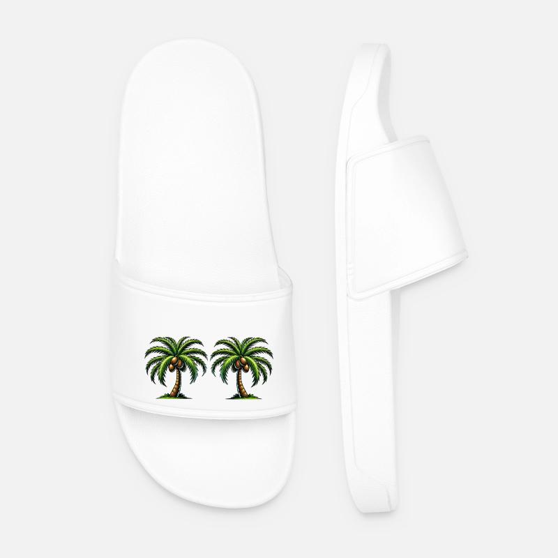 Palm Tree 2 - Men’s Pool Sliders - white