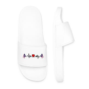 Heart rate cardio for Ohio - Men’s Pool Sliders - white - Front