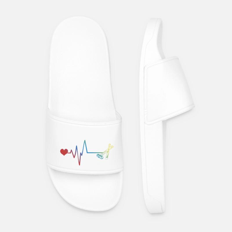 Hammer Tool Pulse Heartbeat - Men’s Pool Sliders - white