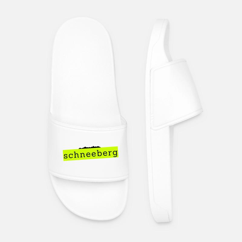 Schneeberg - Design mit Text und Berg - Männer Badelatschen - Weiß