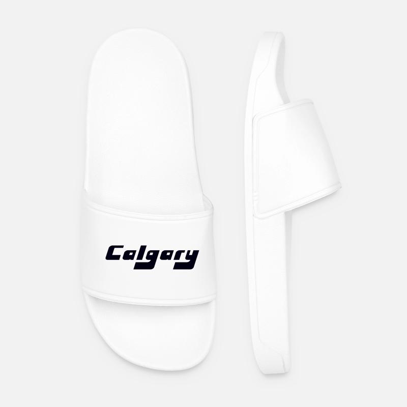 Calgary Canada - Männer Badelatschen - Weiß