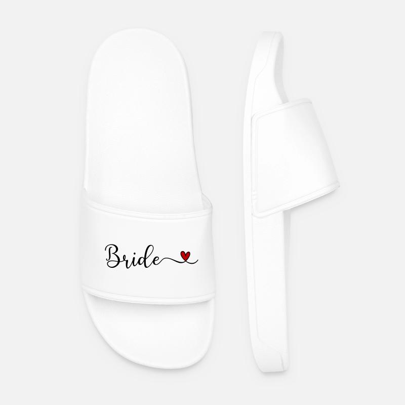 Braut - Männer Badelatschen - Weiß