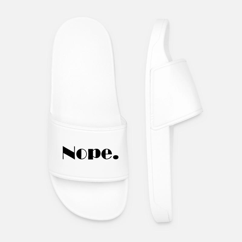 Nope. - Männer Badelatschen - Weiß