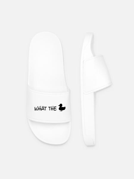 fuck - Men’s Pool Sliders - white