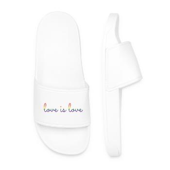 love is love - Men’s Pool Sliders - white - Front