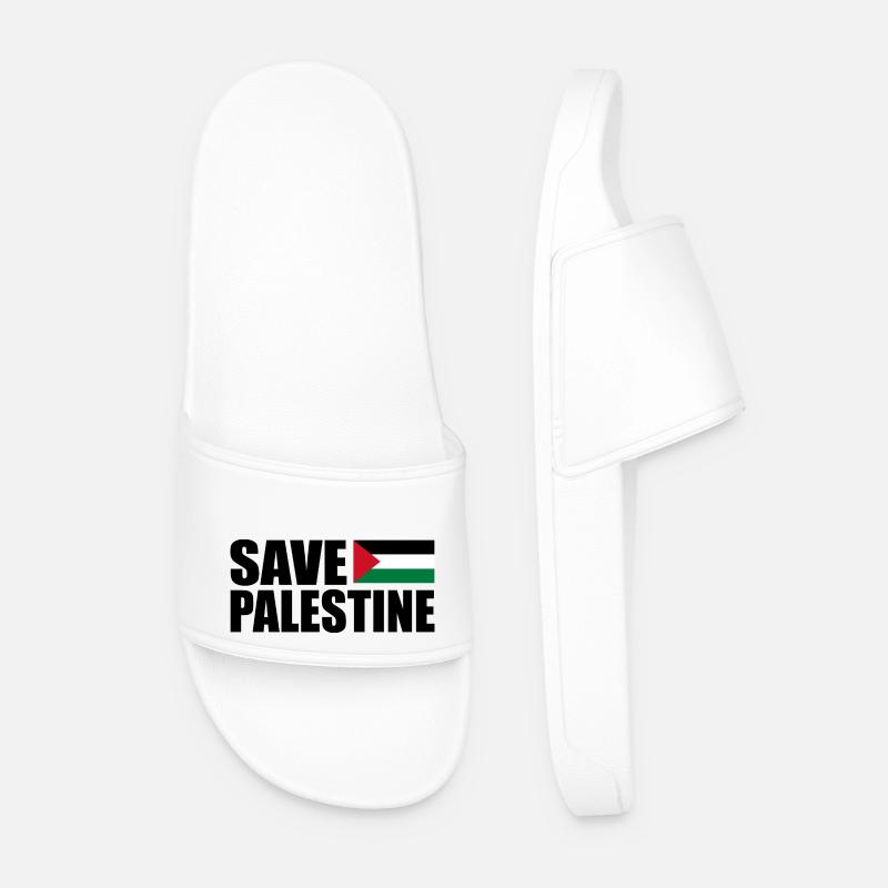 Save palestine - Männer Badelatschen - Weiß