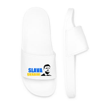 Slava ukraini - Claquettes Homme - blanc - Devant
