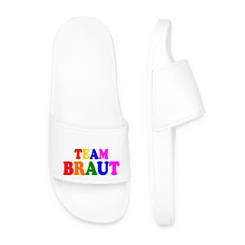 Team braut - Männer Badelatschen - Weiß - Vorne