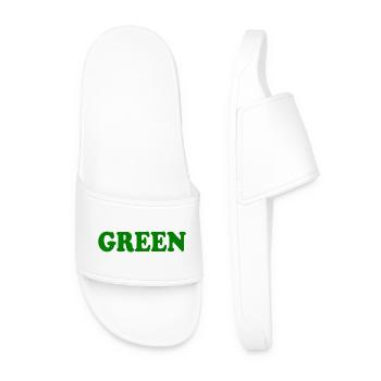 Green - Männer Badelatschen - Weiß - Vorne