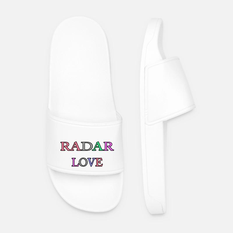 Radar Liebe - Männer Badelatschen - Weiß