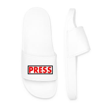 Press - Men’s Pool Sliders - white - Front