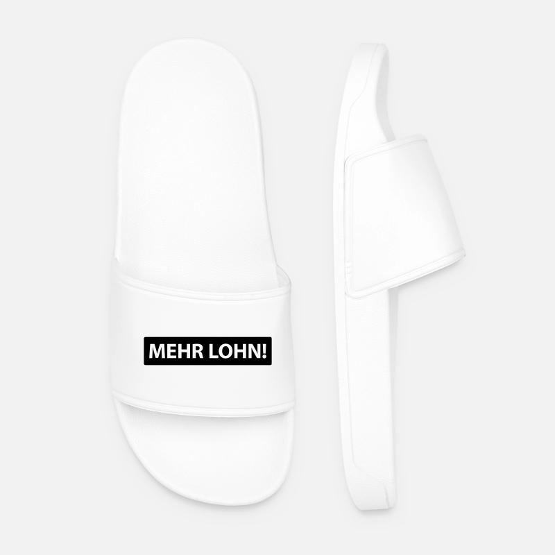 mehr lohn! - Männer Badelatschen - Weiß
