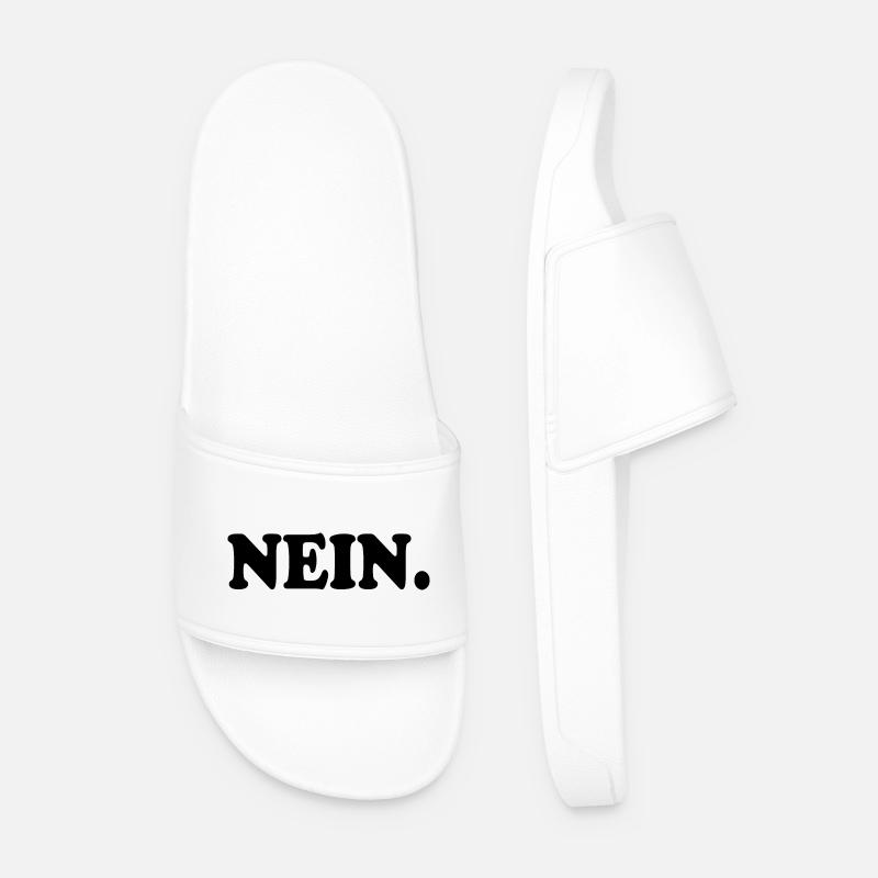 Nein - Männer Badelatschen - Weiß