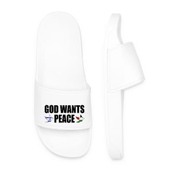God wants peace for israel free palestine - Claquettes Homme - blanc - Devant