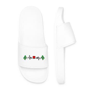Cardio de fréquence cardiaque pour le Brésil - Claquettes Homme - blanc - Devant