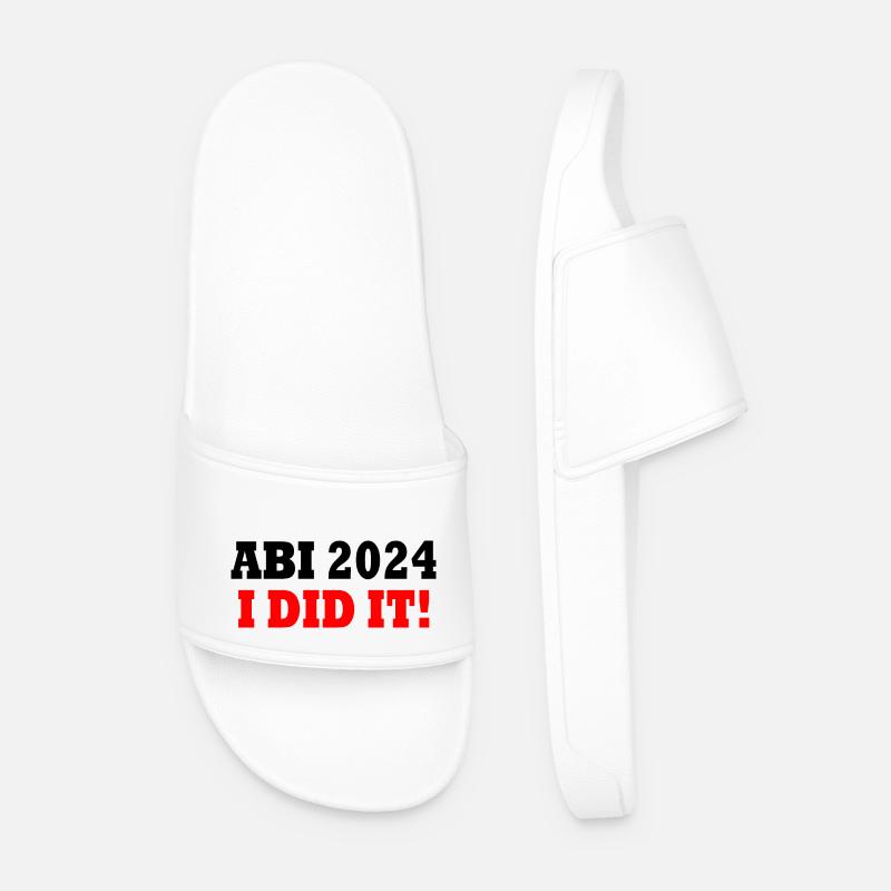 Abi 2024 - Männer Badelatschen - Weiß
