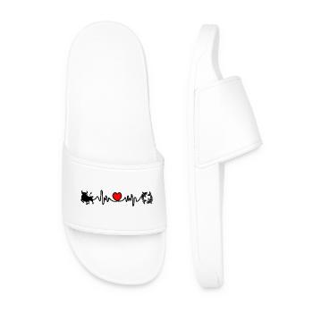 Heart rate cardio Taurus Pisces - Men’s Pool Sliders - white - Front