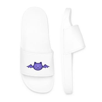 Bat cat - Men’s Pool Sliders - white - Front