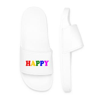 Happy - Männer Badelatschen - Weiß - Vorne