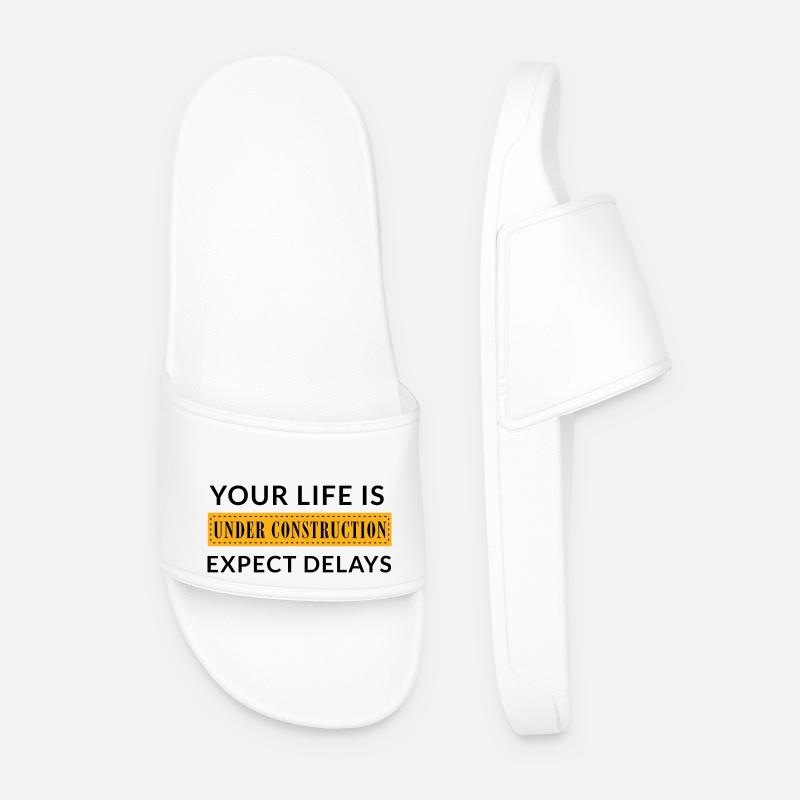 Under Construction - Männer Badelatschen - Weiß