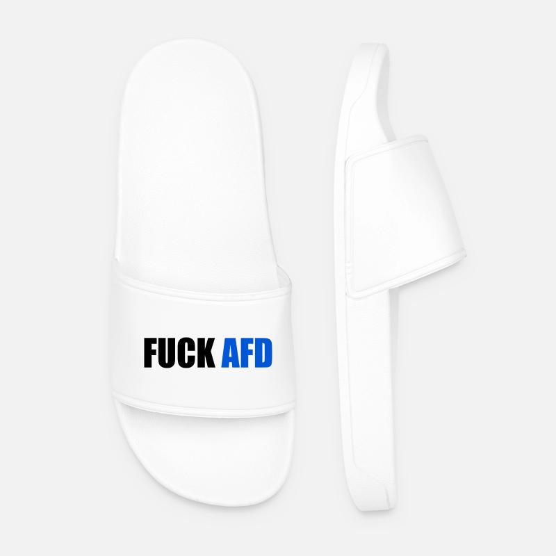 Fuck afd - Männer Badelatschen - Weiß