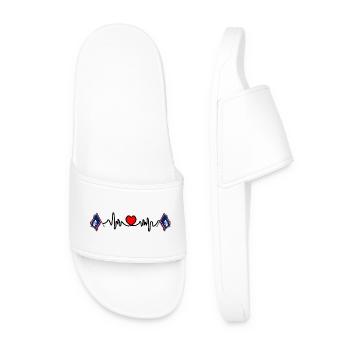 Cardio de fréquence cardiaque pour le Wyoming - Claquettes Homme - blanc - Devant