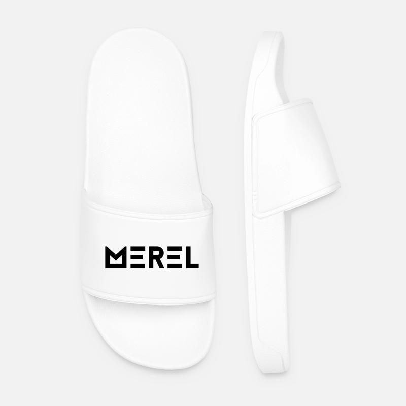 First name Merel - Men’s Pool Sliders - white