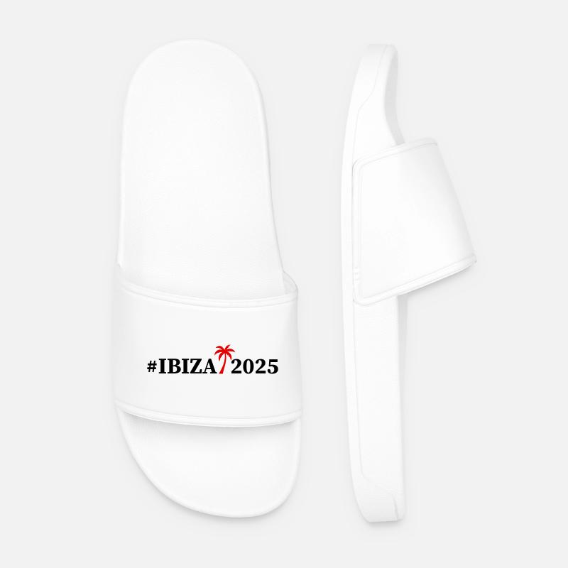 Ibiza 2025 Palme - Männer Badelatschen - Weiß