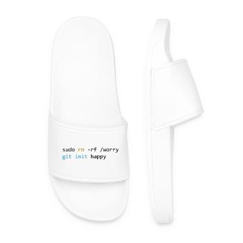 Don't worry, be happy, light - Men’s Pool Sliders - white - Front