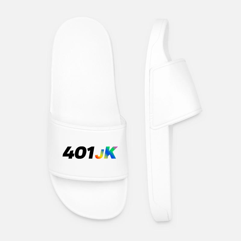 401JK Rainbow Gradient - Men’s Pool Sliders - white