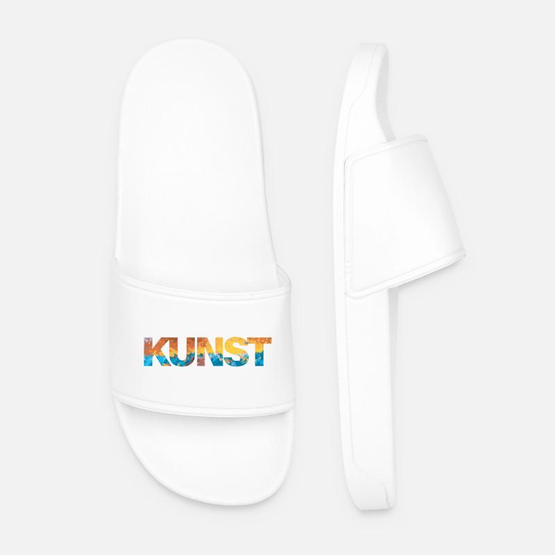 Kunst - Männer Badelatschen - Weiß