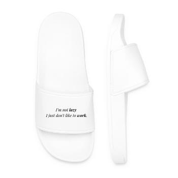 Don't like work. - Claquettes Homme - blanc - Devant