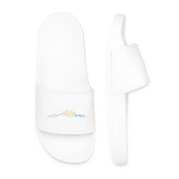 Summer Summer Holidays Mountains Sun Waves - Men’s Pool Sliders - white - Front